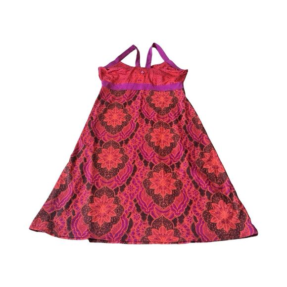 Prana Womans Size Small Orange Purple Print Breathe Athletic Dress Summer Beach - Picture 4 of 4